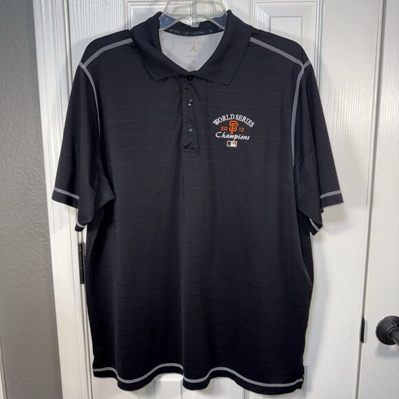 San Francisco Giants 2012 World Series Champion Black Short Sleeve Polo Mens XL - Picture 1 of 8